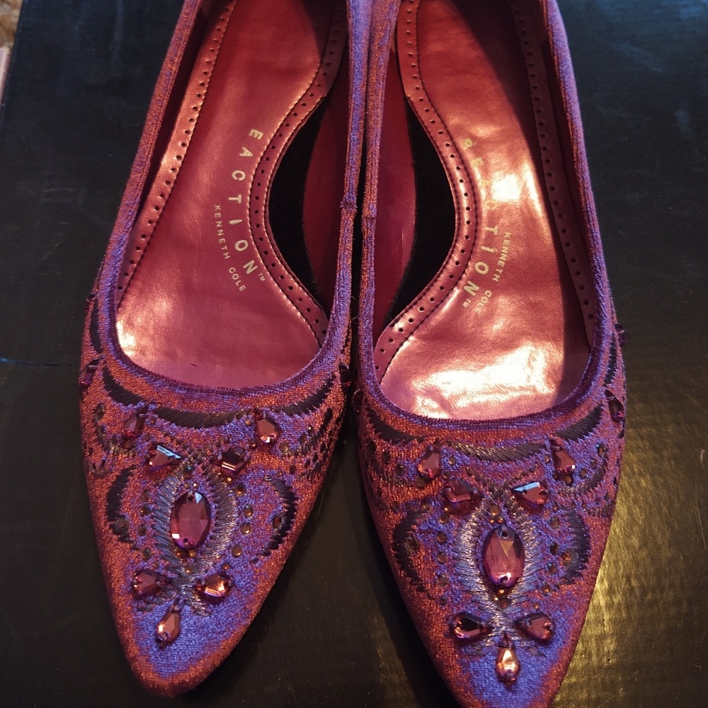 Purple Velvet Flats